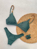 Essenza Natura Fixed Triangle Bikini Top & Brazilian High Cut Bottom Set