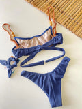 Carmel Blue Jeans Caramel Underwire Bikini Top & Brazilian High Cut Bottom Set
