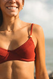 Ticot Burgundy Underwire Bikini Top & Thong Bikini Bottom Set
