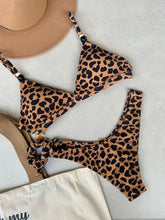 Noronha Leopard Surf Bikini Top & Brazilian High Cut Bottom Set