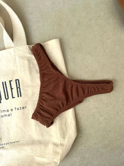 Mocha Mousse High Leg Bikini Bottom