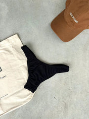 Black Noronha High Leg Bikini Bottom