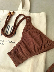 Mocha Mousse Side Tie Bikini Bottom