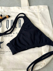 Black Noronha Tie Side Bikini Bottom