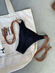 Black Wonder Tie Side Bikini Bottom