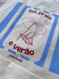 Ecobag Sol, praia e verão - Alça Bordô