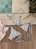 Noronha Banana Tropic Triangle Bikini Top & Tie Side Bikini Bottom Setal