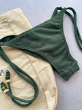 Carmel Rio Green Triangle Top & Tie Side Bottom Bikini Set