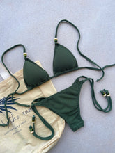 Carmel Rio Green Triangle Top & Tie Side Bottom Bikini Set