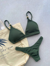 Carmel Rio Green Fixed Triangle Top & Brazilian High Cut Bottom Set