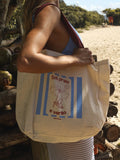 Ecobag Sol, praia e verão - Alça Bordô