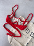 Noronha Cherry Underwire Bikini Top & Brazilian High Cut Bottom Set