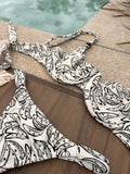 Noronha Banana Tropic Underwire Bikini Top & Thong Bikini Bottom Set