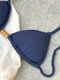 Navy Noronha String Bikini Top