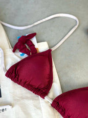 Carmine Wonder String Bikini Top