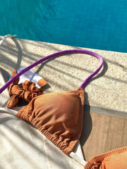 Caramel Cognac Wonder String Bikini Top