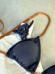 Black Wonder String Bikini Top