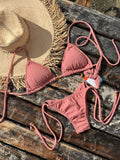 Glam Amore Triangle Bikini Top & Tie Side Bikini Bottom Set