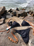 Essenza Nero Triangle Bikini Top & Tie Side Bikini Bottom Set