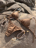 Essenza Mascavo Triangle Bikini Top & Tie Side Bikini Bottom Set