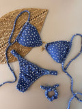 Noronha Poá Mare Mykonos Ring Triangle Bikini Top & Thong Bikini Bottom Set