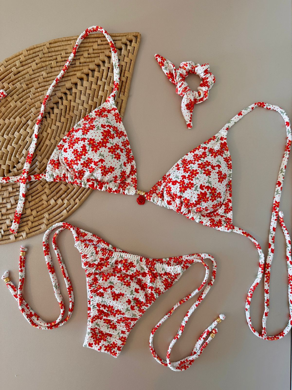 Noronha Bela Triangle Bikini Top & Tie Side Bikini Bottom Set