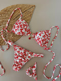 Noronha Bela Mykonos Ring Triangle Bikini Top & Thong Bikini Bottom Set