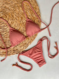 Glam Amore Triangle Bikini Top & Tie Side Bikini Bottom Set