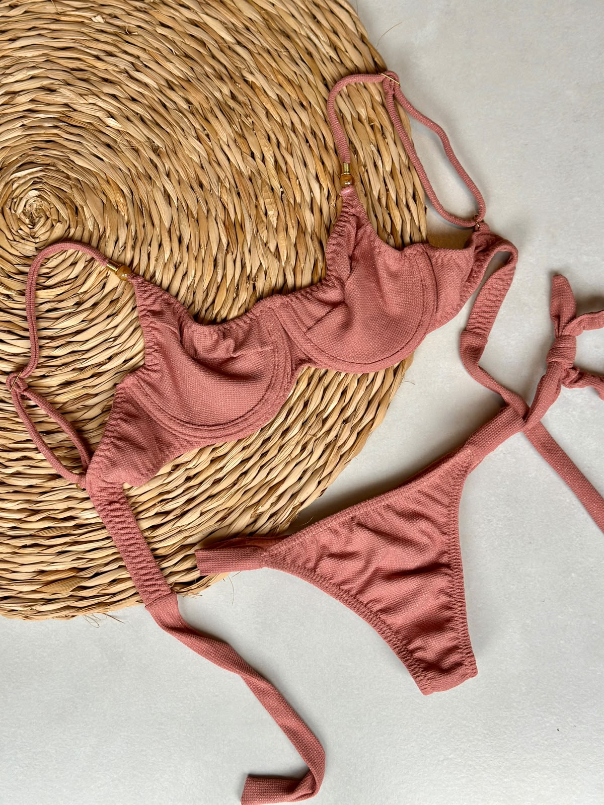 Glam Amore Underwire Bikini Top & Thong Bikini Bottom Set