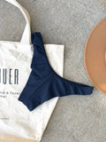 Noronha Navy Underwire Bikini Top & Brazilian High Cut Bottom Set