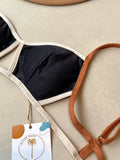 Duna Praiana Fixed Bikini Top & Adjustable Thong Bottom Bikini Set
