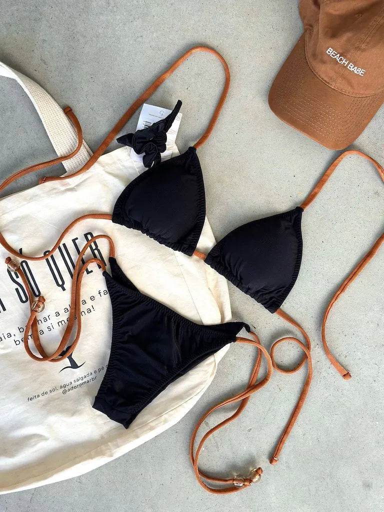 Biquíni Cortininha + Calcinha Lacinho Al Mare