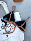 Al Mare Fixed Triangle Bikini Top & Brazilian High Cut Bottom Set
