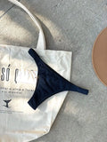 Noronha Navy Underwire Bikini Top & Thong Bottom Set