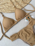 Joá Sun Triangle Bikini Top & Ruched Sporty Bikini Bottom Set