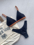 Al Mare Fixed Triangle Bikini Top & Brazilian High Cut Bottom Set