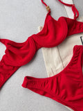 Noronha Cherry Underwire Bikini Top & Brazilian High Cut Bottom Set