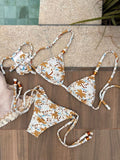 Noronha Summer Soleil Triangle Bikini Top & Tie Side Bikini Bottom Set