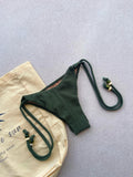 Carmel Rio Green Triangle Top & Tie Side Bottom Bikini Set