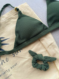 Carmel Rio Green Fixed Triangle Top & Brazilian High Cut Bottom Set