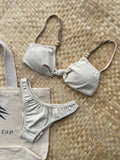 Crispi Organic Front Knot Bikini Top & Brazilian High Cut Bottom Set