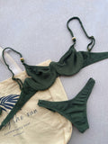 Carmel Rio Green Underwire Top & Brazilian High Cut Bottom Set
