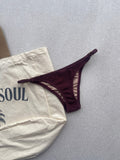 Carmel Wine Underwire Bikini Top & Adjustable Thong Bikini Bottom Set
