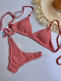 Noronha Vicky Fixed Triangle Bikini Top & Brazilian High Cut Bottom Set